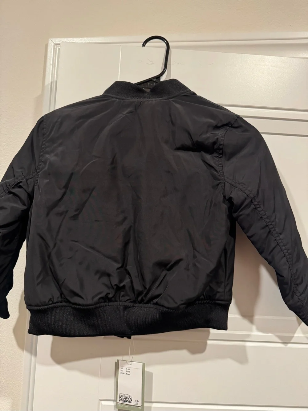 H&M Kids Black Bomber Jacket with Orange Interior